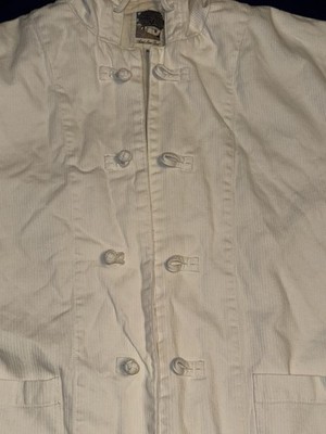 Aimé Leon Dore Men's White Hooded Toggle Jacket XL Mid-Length