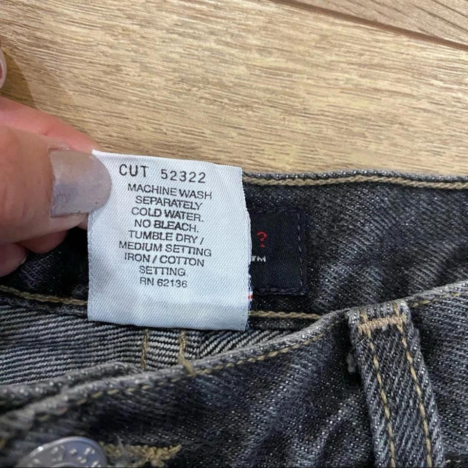 Pantalones Cortos De Colección Guess Negros Denim Tiro Alto Años 90 Y2K Grunge Para Mujer’s 31 Foto 4 de 4