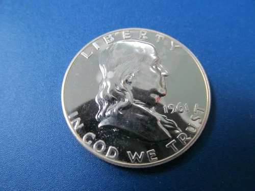 1961 PROOF FRANKLIN SILVER HALF DOLLAR AND 1962 PROOF WASHINGTON  QUARTER -MINT!