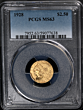 1928 Indian Gold $2.50 PCGS MS63 Great Eye Appeal Strong Strike - Picture 3 of 4