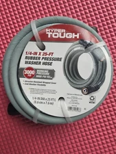 Hyper Tough Pressure Washer Hose 1/4" x 25' with M22 Fittings- Superior PW Hose 