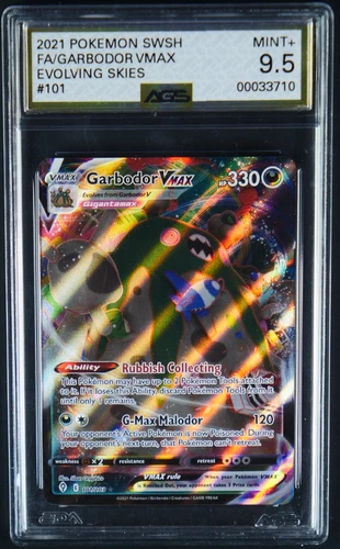 Garbodor VMAX 101/203 Evolving Skies AGS 9.5 Mint+ 2021