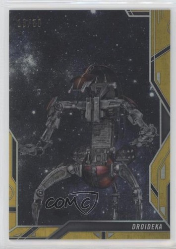 2018 Finest Star Wars Droids and Vehicles Gold Refractor 13/50 Droideka 13iq
