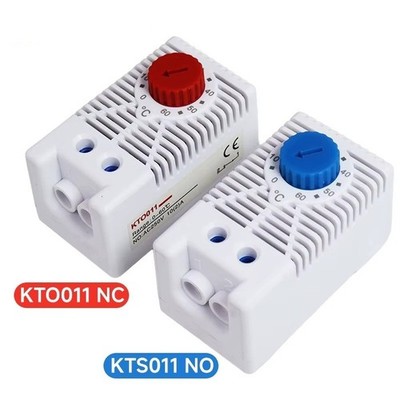 DIN Rail Thermostat 220V KTS011 KTO011 60°C NO NC Cabinet Heater Cooler
