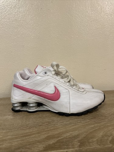 Women's- Nike Shox- Conundrum- 407989-162 White & Pink Size 7