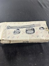 Silver Plated 3 Pc Baby Gift Set Birth Certificate Holder Keepsake