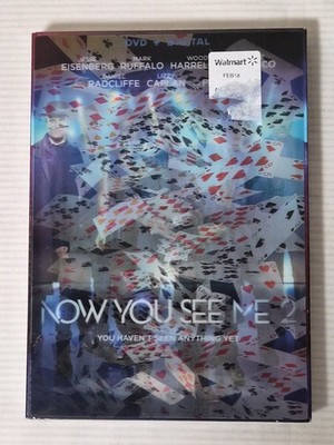 NOW YOU SEE ME 2 (DVD, 2016) Eisenberg, Harrelson, Ruffalo, Radcliffe, Caplan