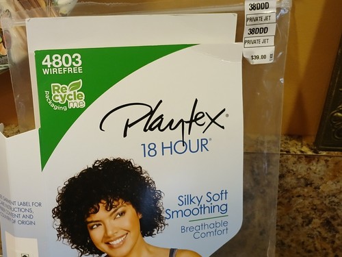 Playtex Bra #4803 Wire Free Silky Soft Smoothing - Breathable 38DDD Jet Gray - Picture 4 of 30