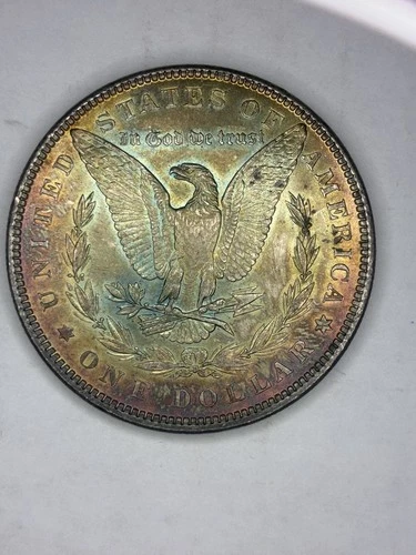 1882 Morgan Silver Dollar UNC BU Toning Rainbow Choice Bu