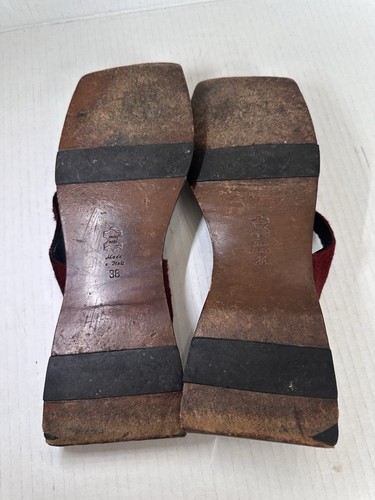 Avant Garde Damen-Flip-Flops Zehenstegsandalen Echtleder hergestellt in Italien Größe 7 US - Bild 5 von 6