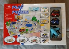 Rarissimo Gioco carica a molla Puzzle play 2 Veicoli Più Aereo con accessori 