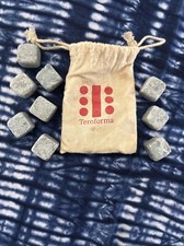 Teroforma Whiskey Stones Whiskystones Lot - 9 Soapstone & 3 Metal Ice Cubes
