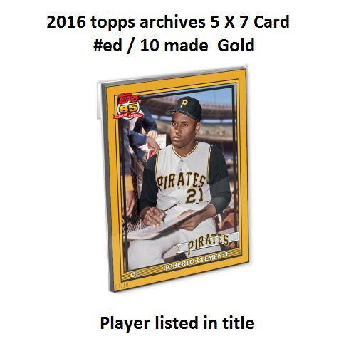 ROBERTO ALOMAR 112 BLUE Jays 2016 Topps Archives 1979 GOLD Version 5x7 #/10 made - Picture 1 of 1