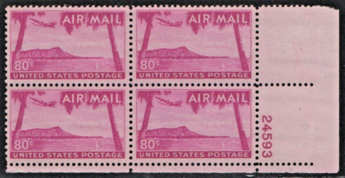 US Scott C46 Lower Right Plate Block (4) MNH