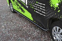 Schwarz Edelstahl Seiten Stangen Gebogen Passend FüR Volkswagen Transporter