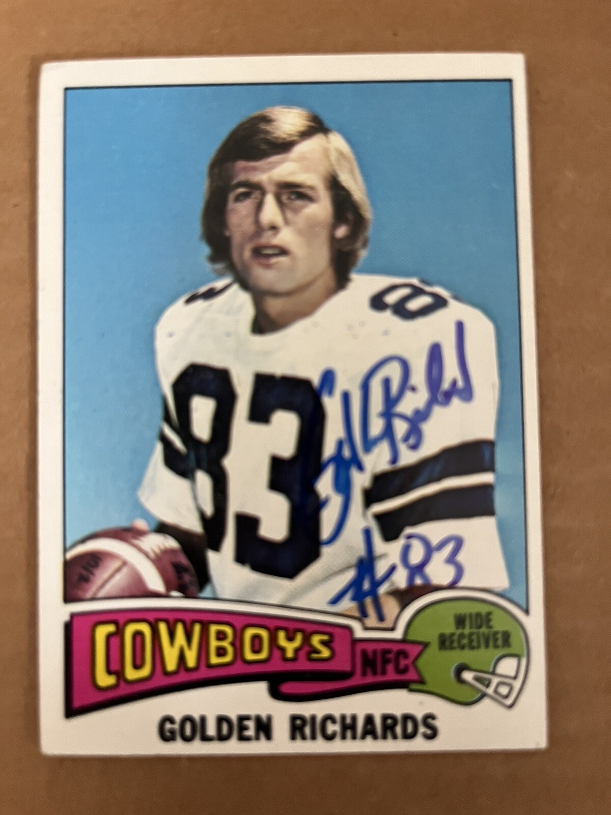 Golden Richards Dallas Cowboys 1976 Topps Autographed Signed Card RC eBay