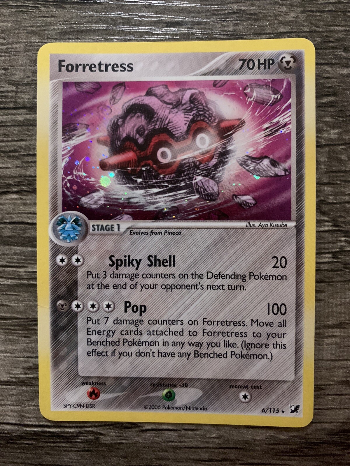 2005 Pokémon Ex Unseen Forces #6 Forretress - Holo- NM