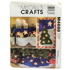 CHRISTMAS CRAFTS Sewing Pattern Decorations WITH LIGHTS McCalls Crafts M4688