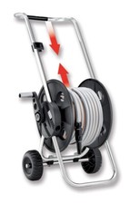 Claber 30m hose trolley Metal Junior Pronto 30 Kit with elegant silver finish