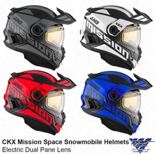 CKX Mission AMS Space Snowmobile Helmet w/ Electric Shield SM MD LG XL 2X 3X