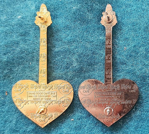 PROTOTYPE LE10 JOHANNESBURG VALENTINE'S DAY RED HEART GUITAR Hard Rock Cafe PIN - Picture 3 of 3