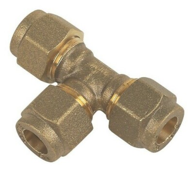 T STÜCK KLEMMVERSCHRAUBUNG VERBINDER 8mm TEE GAS KUPFERROHR ROHRKUPPLUNG 8mm