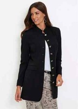 Freemans Smart Frock Coat In Black Plus Uk 20 (fs24)