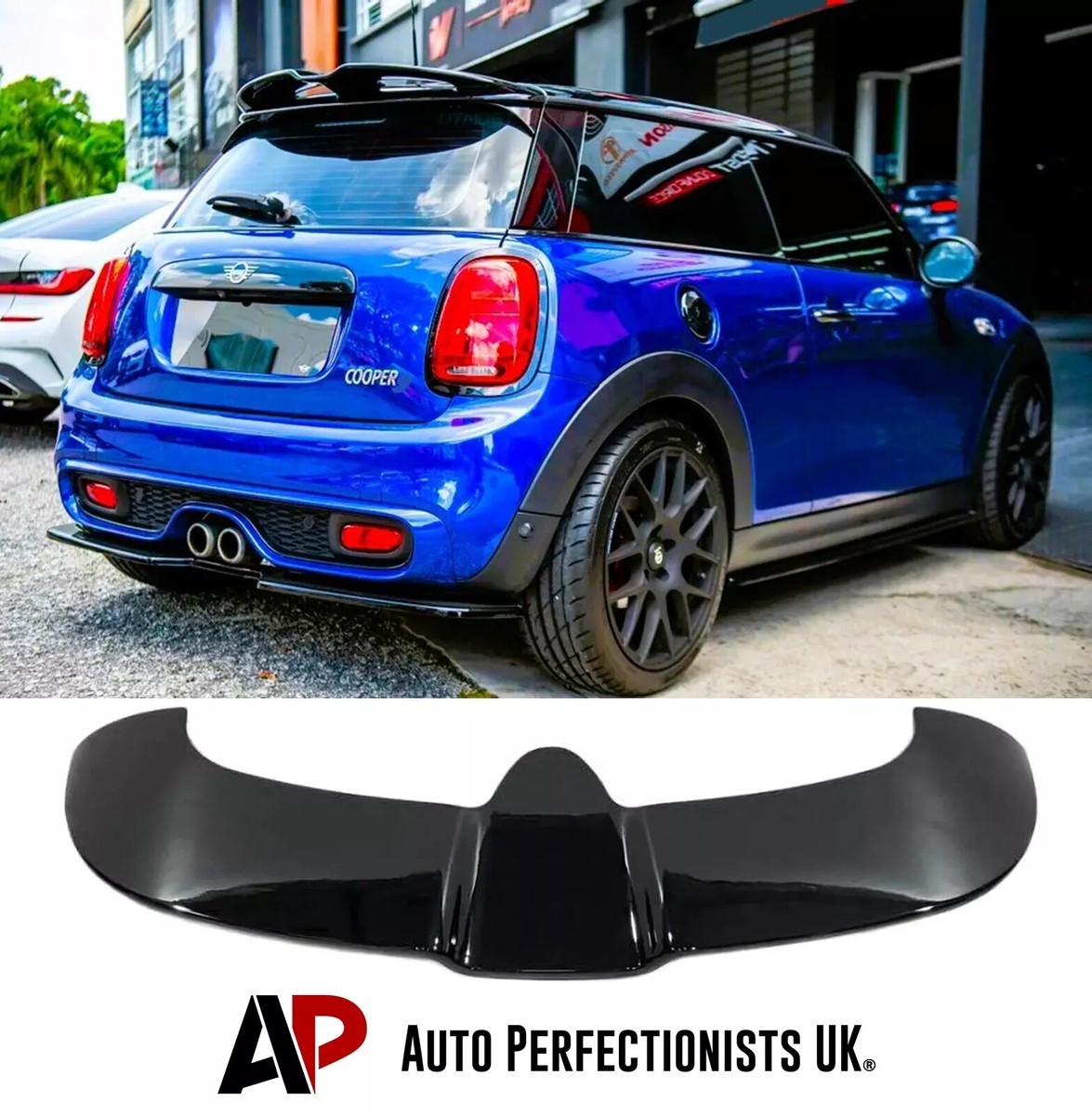 For Mini Cooper F55 F56 JCW Style Gloss Black Rear Roof Spoiler