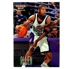 Ray Allen 1996-97 Fleer Rookie Card #212 NBA HOF Milwaukee Bucks Celtics Heat