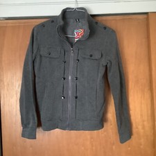 NWT Gray Zipper Up Jacket Boys Size Large