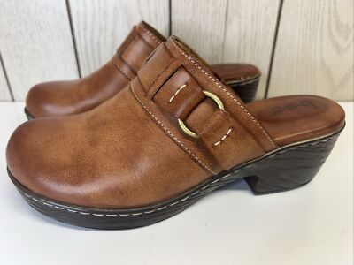 b.o.c.  ''O'' Ring Tan Leather Polly Mules BC0010916 Womens Size US 9M 