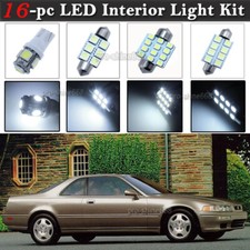 16-pc White Led Interior Light Bulb Package Kit Fit 1991-1995 Acura Legend Sedan