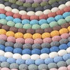 8x12mm Cylinder Multicolor Rice Shape Lava Volcanic Rock Bead for Jewelry Making