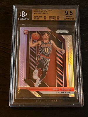 2018-19 Trae Young Panini Prizm SILVER ROOKIE CARD RC #78 Hawks
