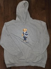 NWT Polo Ralph Lauren Men's Preppy College Football Bear Hoodie Sweatshirt