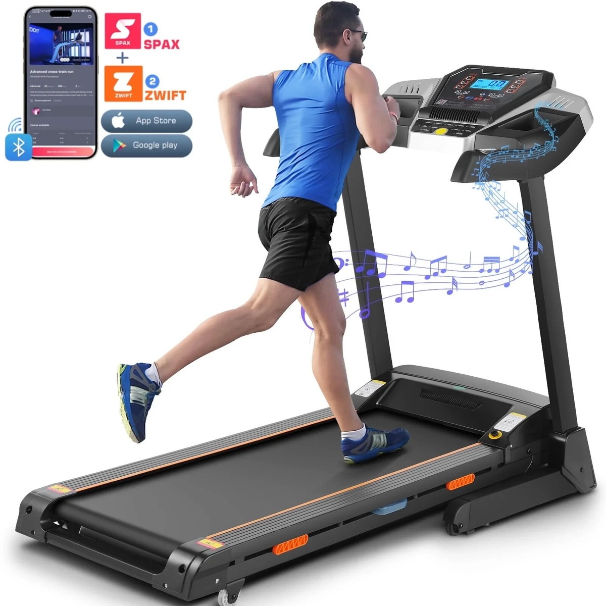 3.25HP Powerful Motor Treadmill Foldable Running Machine with