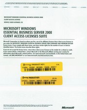 Microsoft Windows Essential Business Server 2008 25 User Device CAL No media