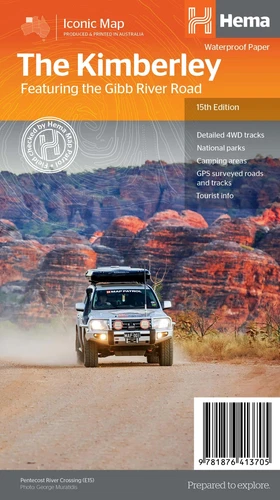 The Kimberley 4WD Map - Gibb River Road - Hema - 1:1000K | 15th Ed 2017 | WP - Picture 1 of 5