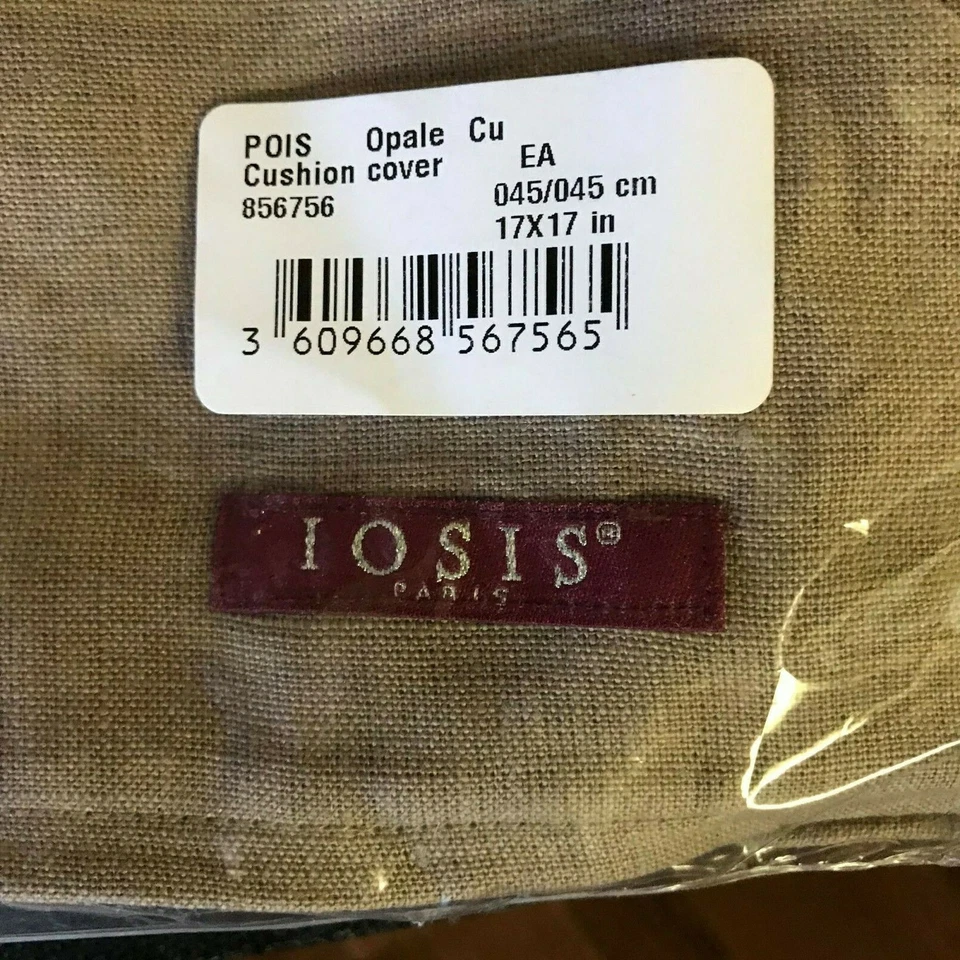 Nueva Funda de Almohada Decorativa Iosis Yves Delorme Pois Marrón Plata Bordado Puntos Foto 3 de 4