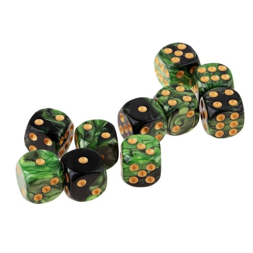 10 Stck. 16 mm Deckend Sechsseitig Fleck Würfel Mathe Spiele Würfel Set KTV Party D6 D&D RPG - Bild 16 von 23