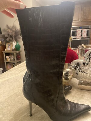 Steve Madden Trixx Black mid calf Boots Size 9 1/2