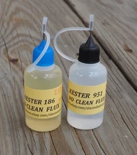 60 ml. COMBO  KESTER 951 +  KESTER 186  Soldering Lead Free Flux  NO CLEAN
