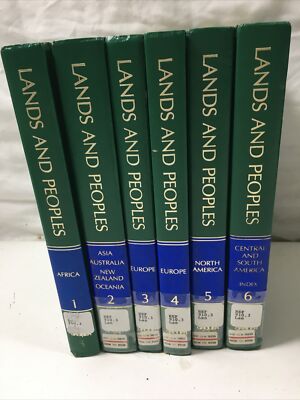 Set Of 6 - Lands And Peoples - Grolier (Hardcover, 1987, Complete Set)