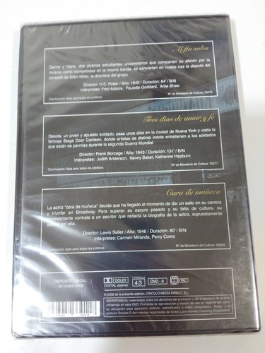 JOYAS DEL CINE MUSICAL DVD 10 AL FIN SOLOS TRES DIAS DE AMOR FE MUÑECA nueva Am - Imagen 2 de 2