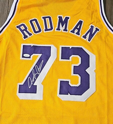 Dennis Rodman JSA signed autographed Los Angeles Lakers Jersey 5x NBA CHAMPION - Picture 2 of 4