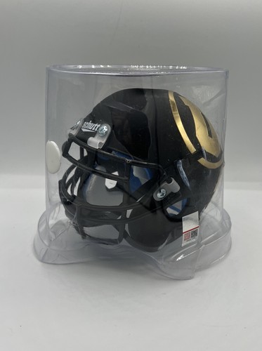 Utah Utes Matte Black and Gold Chrome Alternate Schutt Mini Football Helmet New - Picture 6 of 6