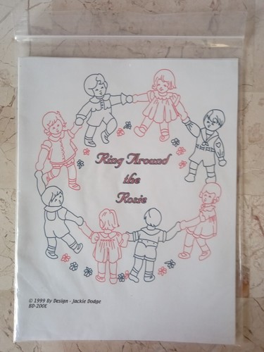 Ring Around the Rosie Heirloom Embroidery Quilt Pattern 36x36" Jackie Dodge 1999 - Picture 3 of 6