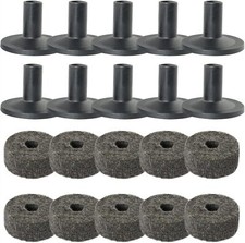 10 Sets of Gray Felt Washers for Drum Cymbal Stand Accessories