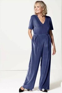 midnight blue velvet jumpsuit