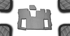 TAPETES DE CUERO ECOLÓGICO GRIS PARA RHD SCANIA S NEXT GEN 2020 + ASIENTO GIRATORIO DE ENGRANAJE AUTOMÁTICO
